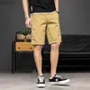 Men's Shorts Summer New Men's Shorts Casual Work Clothes Shorts Printed Solid Color Casual Straight Sports PantsL240111