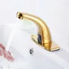 Badrumsvaskkranar Automatisk Golden Sensor Mixer Infrared Basin kran Mässing Antik smart induktion Touchless Tap J19426