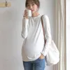 Fashion Postpartum Tshirt Highquality Maternity Shirts And Blouses Pregnant Clothes y2k Tops pregnancy poshoot Blouse 240111