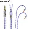 Accessoires NiceHck Spacecloud vlaggenschip 6n litz Sier Geplaatste OCC+7n OCC MIX Coaxiale oortelefoonkabel 3.5/2.5/4,4 mm MMCX/QDC/2PIN voor bravery