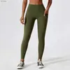 Yoga-outfit Yoga-outfit Yogabroek Lycra Sport Gymleggings Dameskleding 2023 Nieuwe Pilates-kleding Trainingskleding Dames Legging Push-up Fitness Groen YQ240115