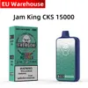 Jam King Cks Energon 15000 Puffs Vapers 24 ml Förspillad Vape Disponibel grossist 650mAh Uppladdningsbar batterpenna Skärm Display vs Puff 15K 16K 20K 20K