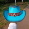 Orange Western Cowboy Hat Summer Outdoor Travel Visor Hat dla mężczyzn i kobiet dżentelmena i żeńska kowbojska słoma kapelusz 240111