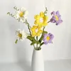 Dekoracyjny styl kwiatów Wykończony ręcznie robiony dzianiny żonkil kwiat DIY Prezent Bukiet Wedding Wedding Artificial Party Dekoracja