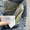 Designer Jeans 2024 Ny vår sommarmode panelerade raka märke samma stil byxor lyxiga kvinnokläder 0112-18