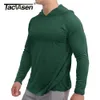 Tacvasen Upf 50 Sun Protection T-shirts Mens Long Sleeve Hoodie Casual Quick Dry T Shirts Outdoor Hike Sports Run Pullover Tops 240112