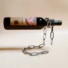 Magiczne zawieszenie łańcuch żelaza stojak na wino metalowy wiszący butelki batonik szafka stojak na półkę.