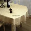 Tkanina stołowa obrusy wodoodporne owalne owalne luksusowe haftowane koronkowe okładka stołowa sztywna tkanina stołowa stół do jadalni dekoracja