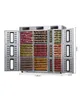 Secador de deshidratación de alimentos, máquina de frutas secas, deshidratador Visual de puerta táctil inteligente para el hogar y comercial, capacidad de 90 capas