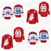 Filme personalizado 1991 Wayne Hockey 99 Gretzky Jersey Slap All Ed Branco Vermelho Cor Away Respirável Esporte Venda Alta Qualidade