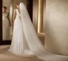 Véu de noiva longo com 2 camadas, 3 metros, tule macio, branco marfim, acessórios de noiva em estoque, duas camadas, véu de noiva 7773918
