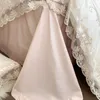 Romantic French Lace Flowers Embroidery Wedding Bedding Set 1200TC Egyptian Cotton Soft Duvet Cover Bed Sheet Pillowcases 240112