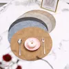 Maty stołowe Umieść matę okrągłego pu skórzana kawa z wodoodpornym padem sklep kuchenny