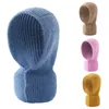 Unisexe hiver chaud femmes hommes écharpe capuche cou cyclisme Ski chapeau tricot casquette en plein air dame cachemire Beanie Bonnet à capuche 240111