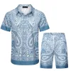 Männer Hemden Designer T-Set Print Hawaii Floral Lässige und kurze lose Seidenhemd T-Shirts Damen Herren T-Shirt Sandy Beach Shorts Sommer K2i0 #