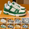 Entraîneur Sneaker Hommes Casual Chaussures Designer Femmes Plate-forme Baskets Virgils Low Chaussure Blanc Amoureux En Relief Vert Denim Royal Rouge Noir Luxe Hommes Formateurs L5