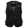 Men's Vest Tactical Webbed Gear Coat Summer Pographer Waistcoat Tool Many Pocket Mesh Work Sleeveless Jacket Male 240112