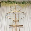 Złoto/Sliver) Wysokiej jakości przezroczysty przezroczysty akrylowy złoty kawałek kwiatowy stół ślubny stół ślubny