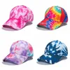 Bollmössor Fashion Outdoor Street Leisure Sun Hats Mäns och kvinnors tie-dye multicolor Oregelbundet tryck Baseball Cap Casquette