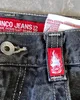 JNCO Y2k Baggy-Jeans für Herren, Retro-Stickmuster, schwarze Denim-Hose, weites Bein, niedrige Taille, Hose, Hip-Hop, lässige Streetwear, 240112