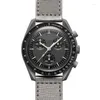 Armbandsur Creative Space Six Needle Men's Quartz Watches Belt Fashion Style Luxury Top Sports High End Business Watch for Men
