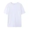 100% Cotton T Shirt Unisex Plain White Crew Szyja