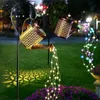 1 luce solare per annaffiatoio, decorazioni da giardino, luci da doccia impermeabili per esterni, grande lanterna in metallo retrò appesa a stella lampeggiante a LED, luce decorativa per arte delle fate.