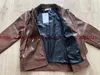 Giacche da uomo Marrone Demone Retro Lucido Leaer Bavero Jaet per uomo Donna 1 1 B Cappotto da moto di qualità Jaetsyolq