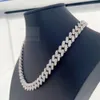 12mm 13mm 15mm 18mm Mens Miami Cuban Link Necklace Moissanite Hip Hop Jewelry Luxury Bracelet