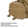 Mini Hydration Tactical Bag Backpack Water Bladder MOLLE Pouch Military Hunting 500D Nylon Outdoor Sports 240111