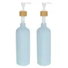 Lagringsflaskor 2 st underflaskor duschgel schampo lotion tryck pump tom 2st tvål dispenser