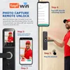 RAYKUBE K12 Tuya WiFi Camera Electronic Lock 3D Face Recognition Fingerprint Smart Door With Screen Rechargeable Battery 240111