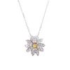 Swarovskis Collier Designer Femmes Original Qualité Pendentif Colliers Haute Fleur Magique Petite Marguerite Collier Femelle Élément Cristal Tournesol Collier Chaîne