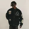 European and American fashion embroidery oversized baseball jacket mens Y2K street hiphop Harajuku loose button womens 240112