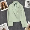 Wiosenna jesienna Blazers Elegancka kurtka damska Chic Casual Sports Suit Korean Fashion Płaszcze Solid Luksusowe ubrania biurowe 240112