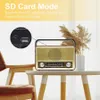 Haut-parleurs portables en bois rétro Bluetooth Radio FM/AM/SW carte Radio Rechargeable TF USB télécommande haut-parleur Bluetooth