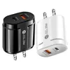 Carga rápida 20W USB C PD Cargador de pared Tipo C Cargador rápido Adaptador de corriente UE EE. UU. Enchufe para Iphone 15 14 Pro Samsung S24 LG Teléfono Android