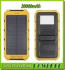 20000mAh 2 USB Port Solar Power Bank Charger External Backup Battery With Retail Box For Mobile Phone digital devices3057600