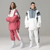 Combinaison de Ski de neige pour hommes et femmes, vêtements d'hiver pour Snowboard, vestes et pantalons d'extérieur, vêtements de Ski, équipement chaud 240111