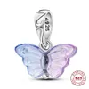 Sterling Sier Safety Chain Charm Fit Original Armband DIY för kvinnor Fashion Originalitet Butterfly smycken gåvor