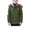 Kurtki w dół płaszcz duży rozmiar zimowy heep Thake Boys Kurtka Fur Futro Grube, ciężkie odzież wierzchnia z kapturem dla dzieci dzieci na zewnątrz wiatrówki
