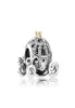 Delicate and stylish pumpkin car charm authentic 925 sterling silver with CZ diamonds suitable for DIY bracelet beaded ladies gift8092383