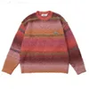 2023 homens mulheres vintage streetwear gradiente tricô suéteres inverno casal oversize suéteres para hombre q231213
