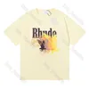 Rhude Sport Shirt Rude t Shirt Fashion Clothing Top Quality High Street Shirts Shorts Cp t Shirt Womens Fitness Soft Breathable Cool New Style for Man S3VG