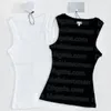 Womens Knits Tees Upgraded version T Shirts Sleeveless Woman Summer Tanks Camis Tees Vest Short Shirt Lady Slim Vests Ice Silk Tops