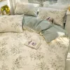 Conjunto de cama lençol linho capa edredão duplo 4 piecequeen tamanho luxo 200x200 capas matrimoniais rainha 240112