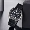 Reloj mecánico de buceo estilo abulón cinturón de goma resistente al agua brillo acero inoxidable deportes y ocio reloj para hombres