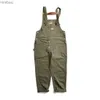 Mäns jeans Chiclynana Pocket Tool Bib Trousers Men's Street Workwear Jumpsuit Suspenders Workwear Trousersl240111