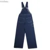 Men's Jeans Retro Primary Denim Overalls Jeans For Men Amekaji Suspenders American Homme Original Vintage Style JeansL240111