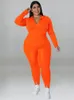 Wmstar Plus Size Zweiteiliges Outfit Hoodies Sweatsuit Leggings Hosen Sets Solide Stretch Passender Großhandel Drop 240111